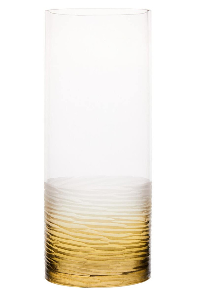 Premier Housewares Caila Large Textured Ombre Glass Vase