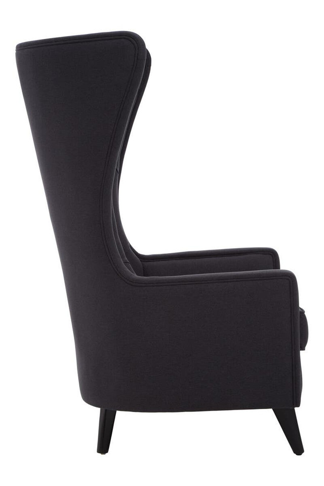 Premier Housewares Cala Black Tufted Highback Chair