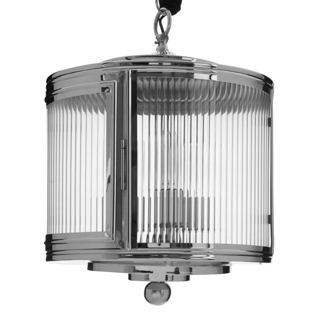 Premier Housewares Calina Small Glass Pendant Light
