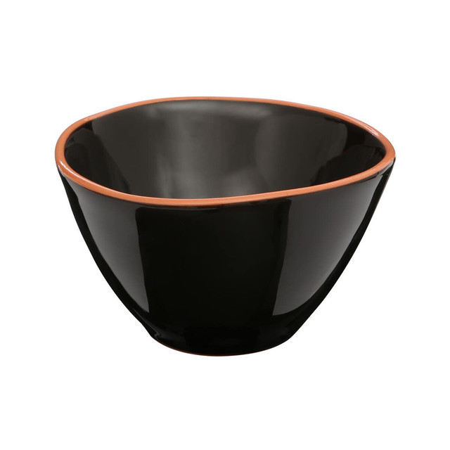 premier housewares Calisto Black Glazed Terracotta Cereal Bowl