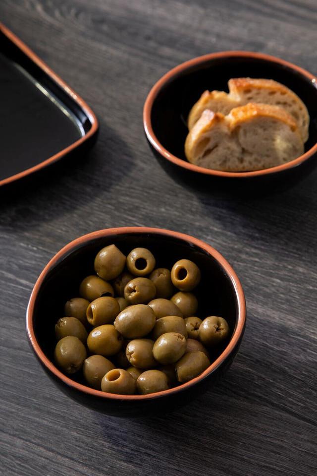 Premier Housewares Calisto Black Glazed Terracotta Set Of 2 Small Bowls