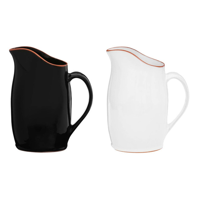 Premier Housewares Calisto Terracotta Black Glazed Pitcher