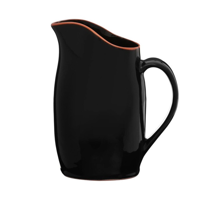 premier housewares Calisto Terracotta Black Glazed Pitcher