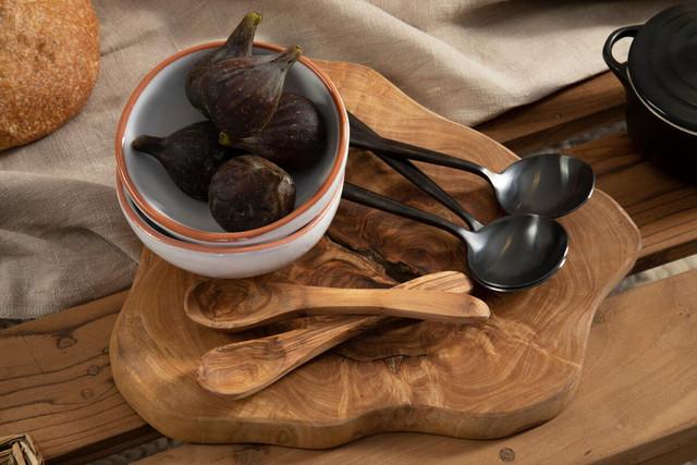 Premier Housewares Calisto Terracotta Set Of 2 White Glazed Mini Bowls