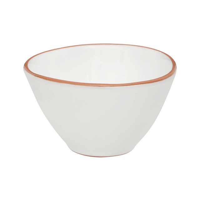 premier housewares Calisto Terracotta White Glazed Cereal Bowl