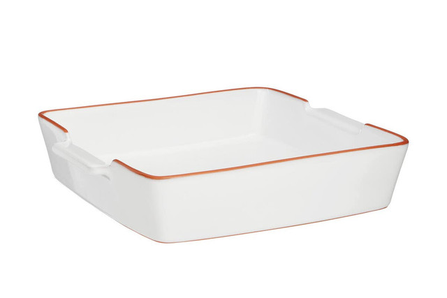 premier housewares Calisto Terracotta White Glazed Oven to Table Dish
