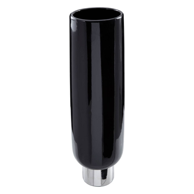 Premier Housewares Callie Black And Silver Large Pedestal Vase