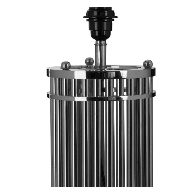Premier Housewares Calvin Silver Finish Cylindrical Table Lamp