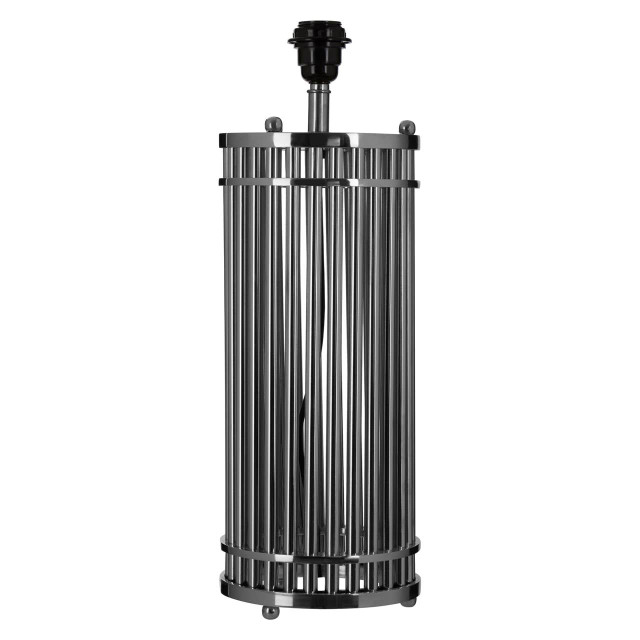 premier housewares Calvin Silver Finish Cylindrical Table Lamp