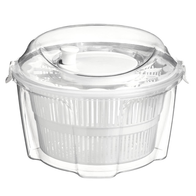Premier Housewares Cambell Clear And White Salad Spinner