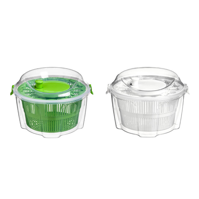 Premier Housewares Cambell Clear And White Salad Spinner