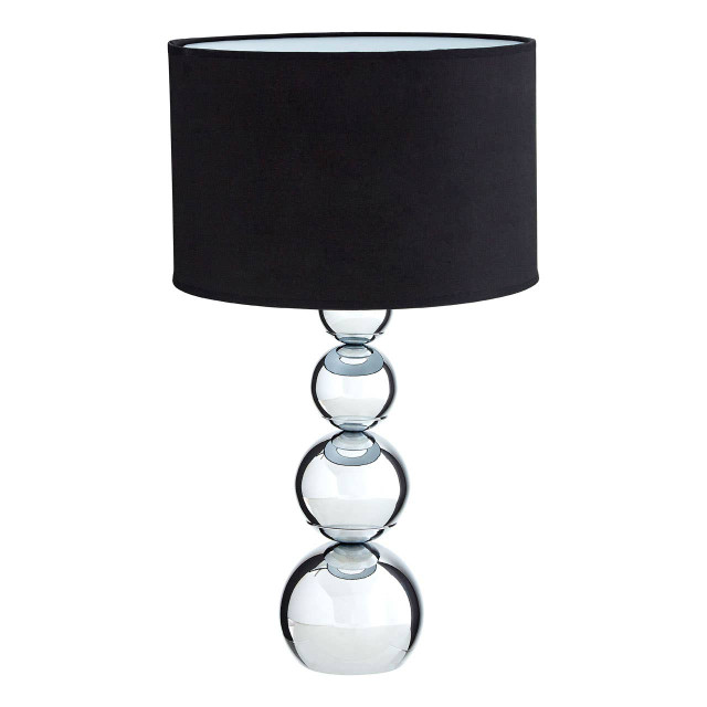 Premier Housewares Cameo Touch Table Lamp With Black Shade