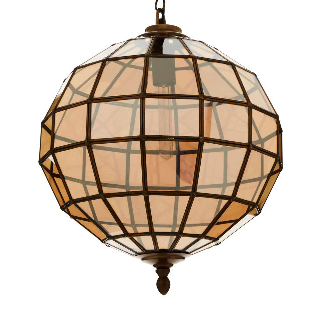 Premier Housewares Camilla Large Tinted Glass Pendant Light