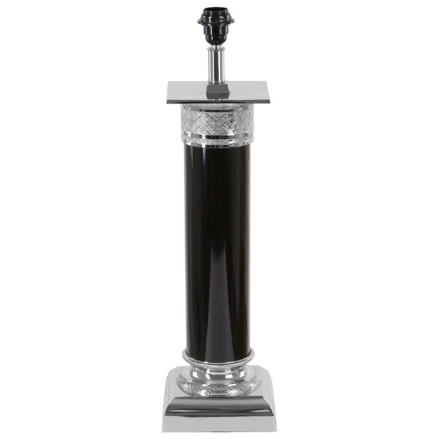Premier Housewares Camron Black And Silver Table Lamp