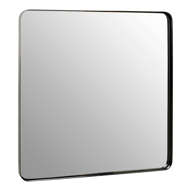 Premier Housewares Candi Matt Black Square Wall Mirror