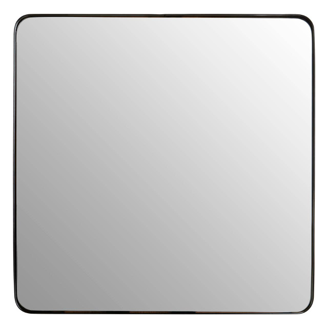 premier housewares Candi Matt Black Square Wall Mirror