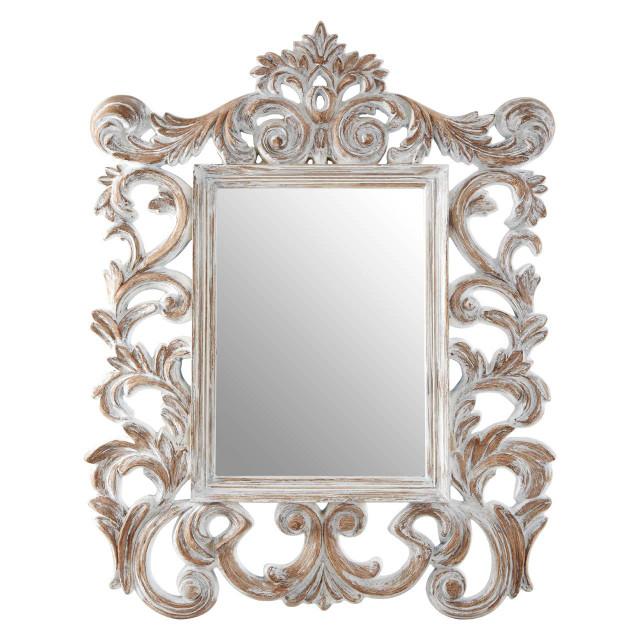 Premier Housewares Caracci Antique Grey Fleur-De-Lis Wall Mirror