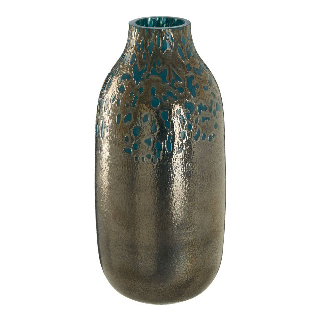Premier Housewares Caris Blue Speckled Glass Small Vase