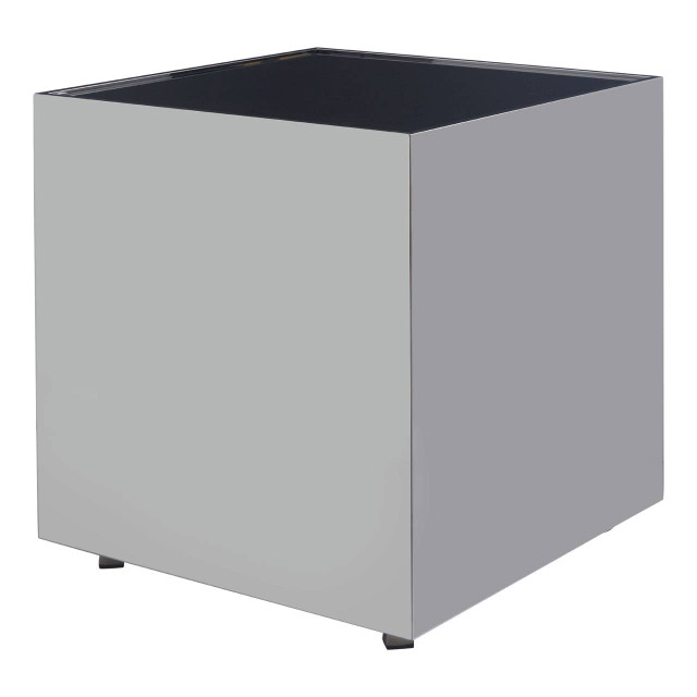 Premier Housewares Carlox Square Chrome Finish Side Table