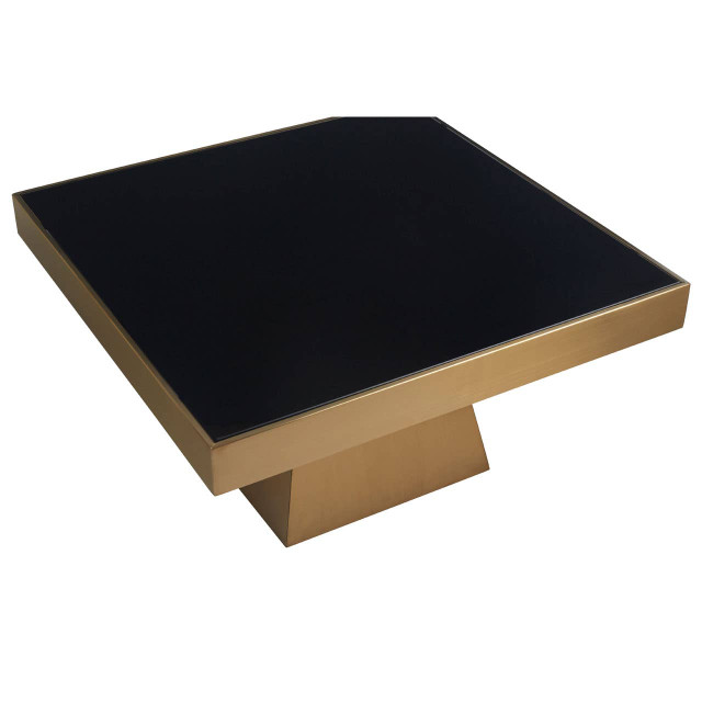 Premier Housewares Carlox Square Gold Finish Coffee Table