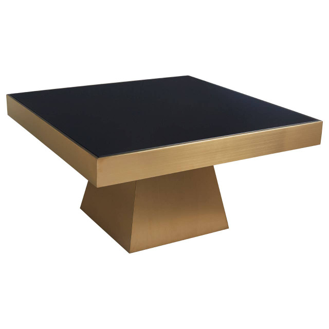 premier housewares Carlox Square Gold Finish Coffee Table