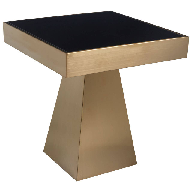 Premier Housewares Carlox Square Gold Finish Frame Side Table