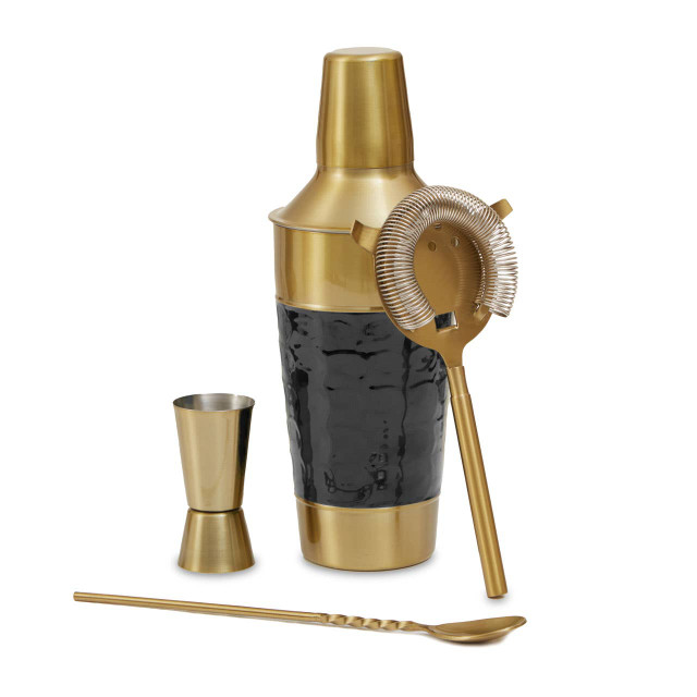 premier housewares Carolina Black Enamel 4 Piece Cocktail Set