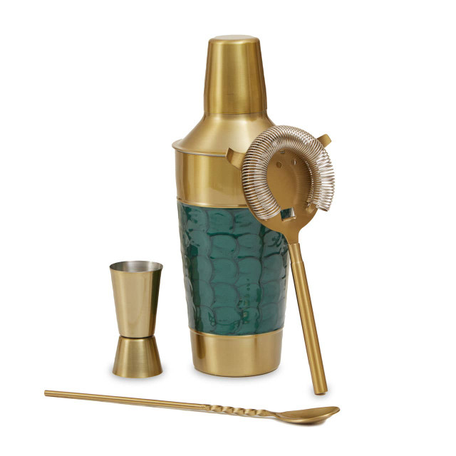 premier housewares Carolina Green Enamel 4 Piece Cocktail Set