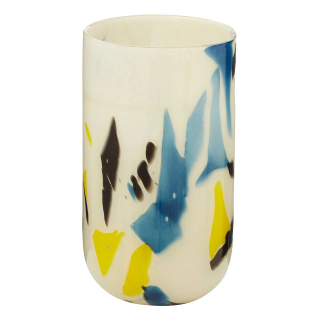 Premier Housewares Carra Abstract Design Small Glass Vase