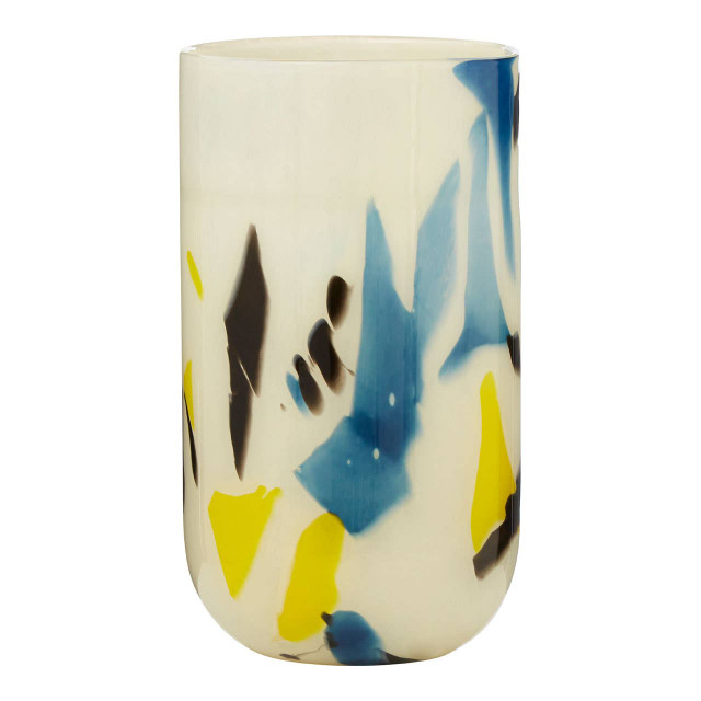premier housewares Carra Abstract Design Small Glass Vase