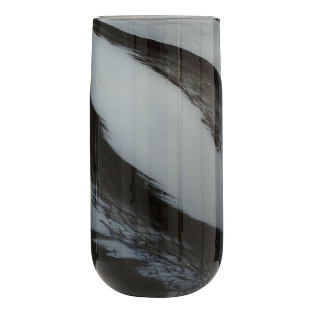 premier housewares Carra Large Grey And Black Brushstroke Vase