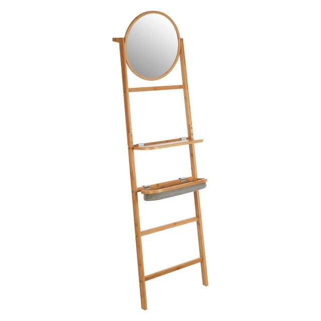 Premier Housewares Carrick 5 Tier Towel Rack With Mirror