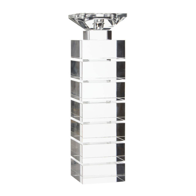 Premier Housewares Carrie Clear Finish Large Candle Holder
