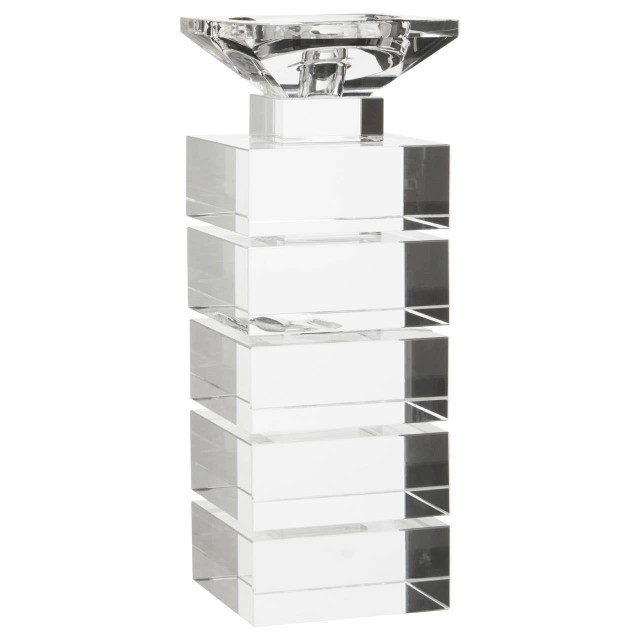 Premier Housewares Carrie Clear Finish Small Candle Holder