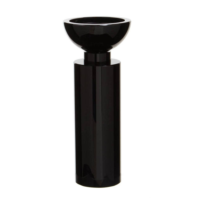 Premier Housewares Carrie Medium Black Crystal Candle Holder
