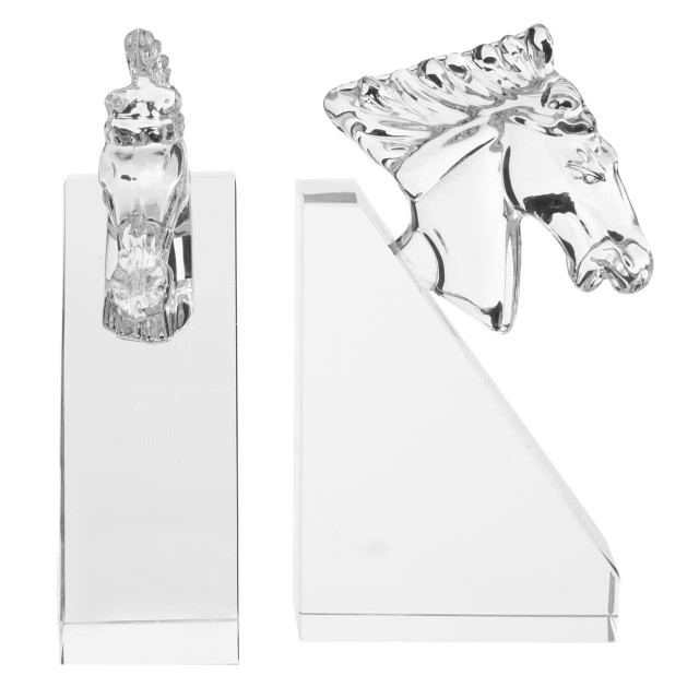 Premier Housewares Carrie Set Of 2 Crystal Horse Bookends