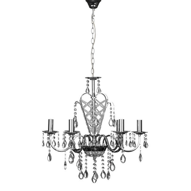 premier housewares Carrington 6 Arm Crystal Chandelier