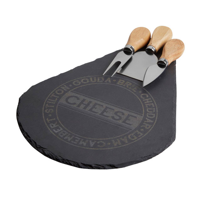 premier housewares Carter 4 Piece Cheese Board and Knives Set