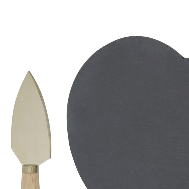 Premier Housewares Carter Heart Slate Cheese Board With Gold Knife