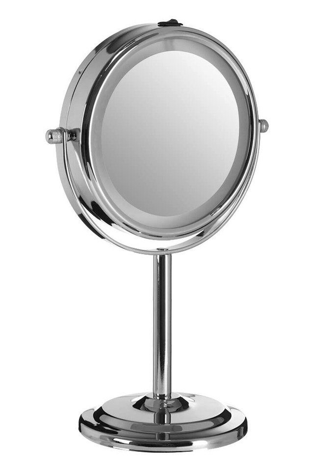 premier housewares Cassini Chrome Finish LED Table Mirror