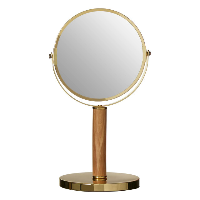 premier housewares Cassini Gold Finish Dual Sided Table Mirror