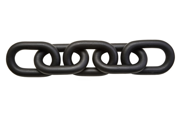 Premier Housewares Cato Black Wood 5 Link Chain Decor