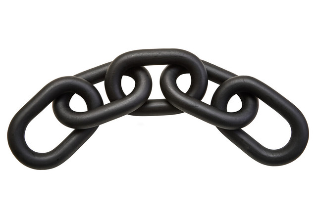 premier housewares Cato Black Wood 5 Link Chain Decor