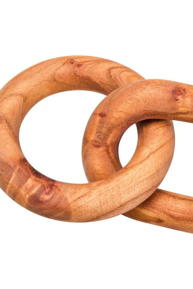 Premier Housewares Cato Brown Wood 2 Link Chain Decor