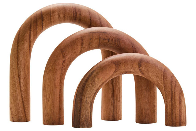 Premier Housewares Cato Natural Wood Arch Sculpture
