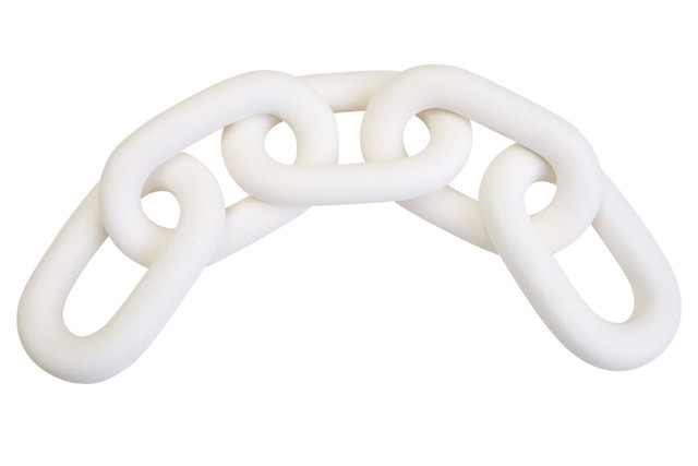 premier housewares Cato White Wood 5 Link Chain Decor