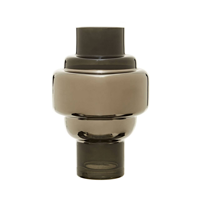 Premier Housewares Cayden Small Smoked Black And Silver Vase