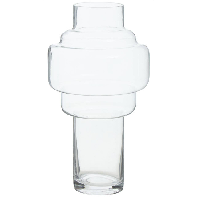 Premier Housewares Cayden Stacked Design Large Glass Vase