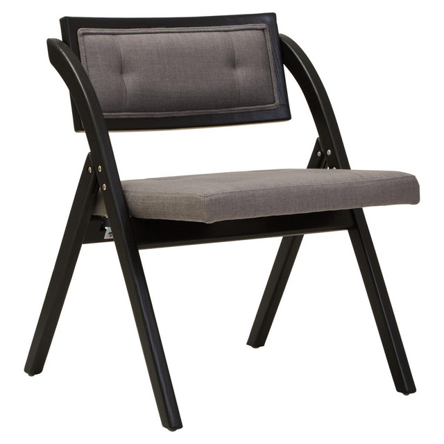 premier housewares Cebu Grey and Black Elm Wood Folding Chair
