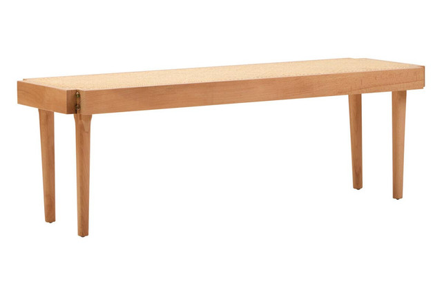 Premier Housewares Cebu Natural Cane And Beech Wood Bench